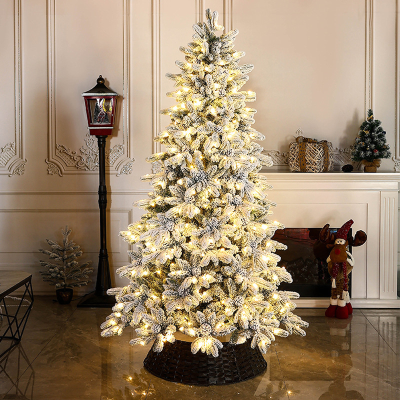 落雪クリスマス新型pe混合pvc植毛少雪クリスマスツリーメーカークリスマス装飾クリスマス微雪樹|undefined