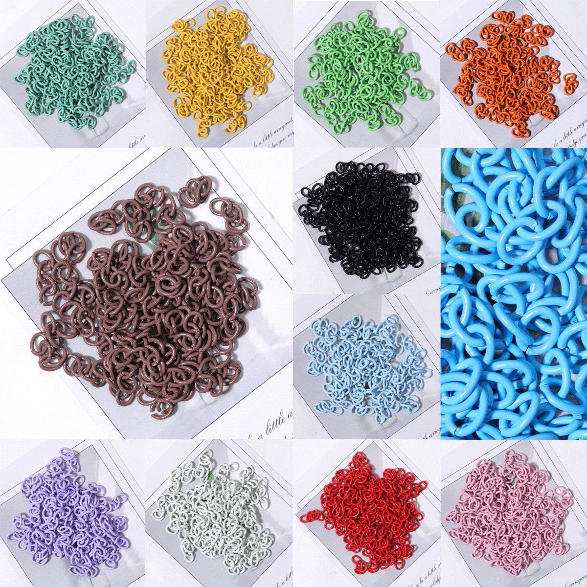 100#4-section chain [mixed colors randomly distributed]