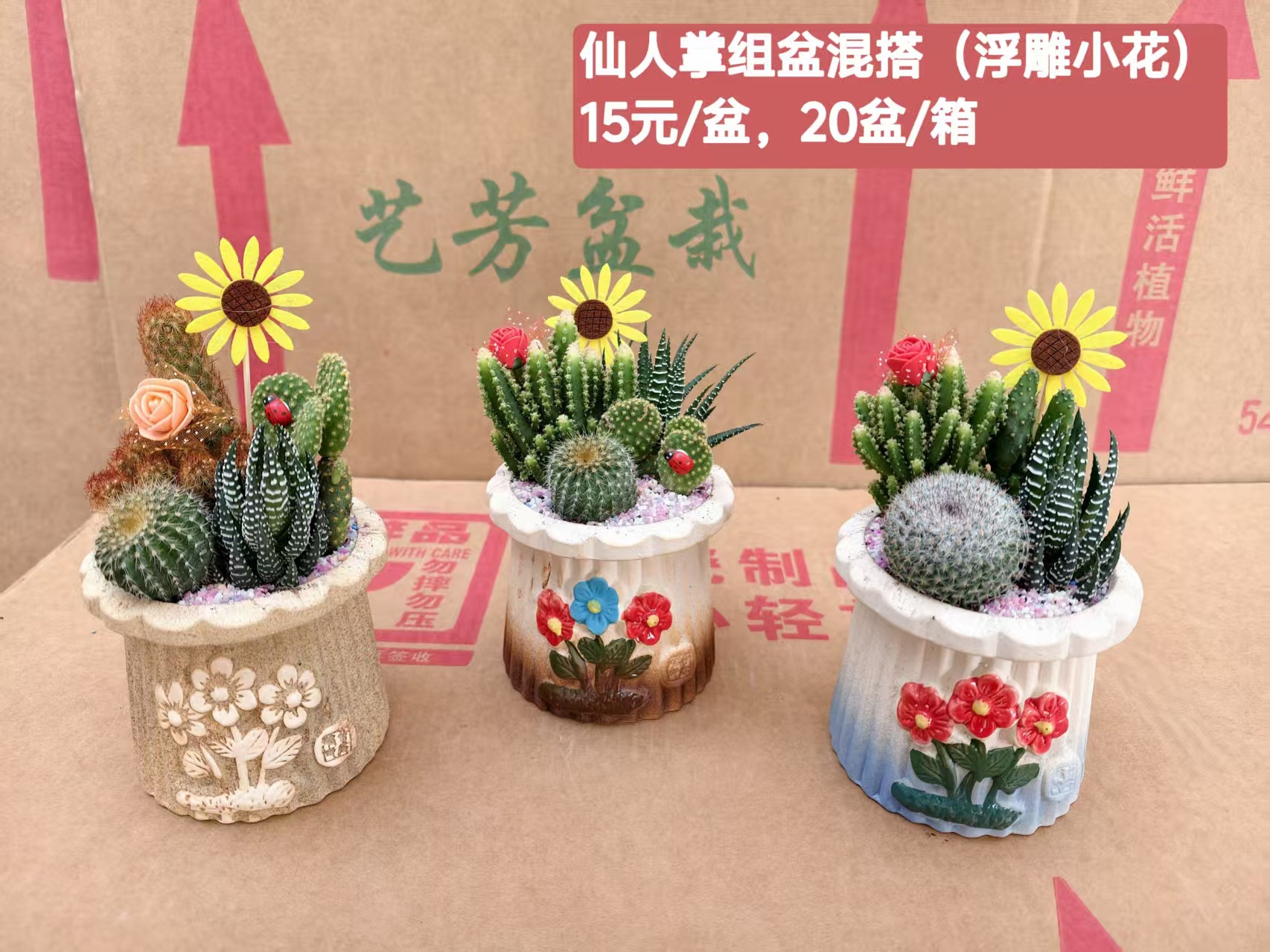 Cactus combinación de vidrio cerámico base de guangzhou venta directa factura boleto especial soporte de cotización de tres partes fábrica directa