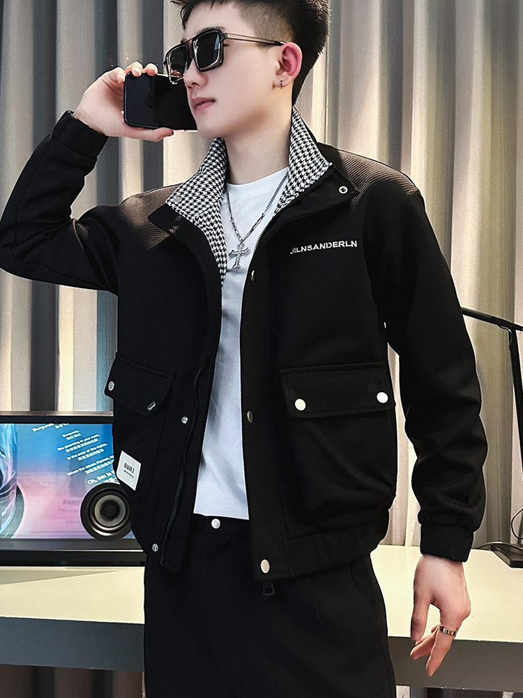 Primavera nueva tendencia de alta gama chaqueta de hombre guapo 2025 moda casual de todo fósforo marca de moda ropa de hombre ins