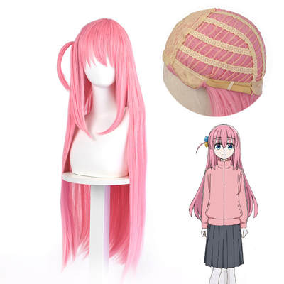 Lonely Rock Posteritori Anime Wig Posteritori Posteritori cos Wig High Temperature Silk Light Pink Long Hair Braid