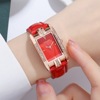 Fashionable square women's watch, quartz belt, internet celebrity