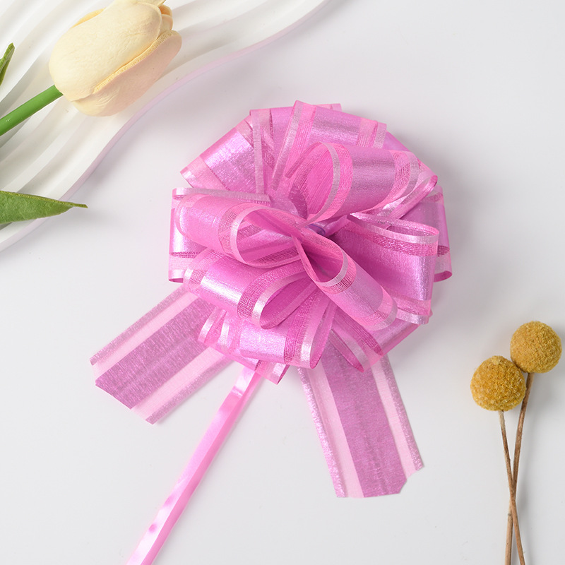 Nuevo transfronterizo 30 tamaño medio de hilo de nieve dibujado flores de decoración de Navidad regalo de flores empaque colorido cebolla dibujar cinta de flores