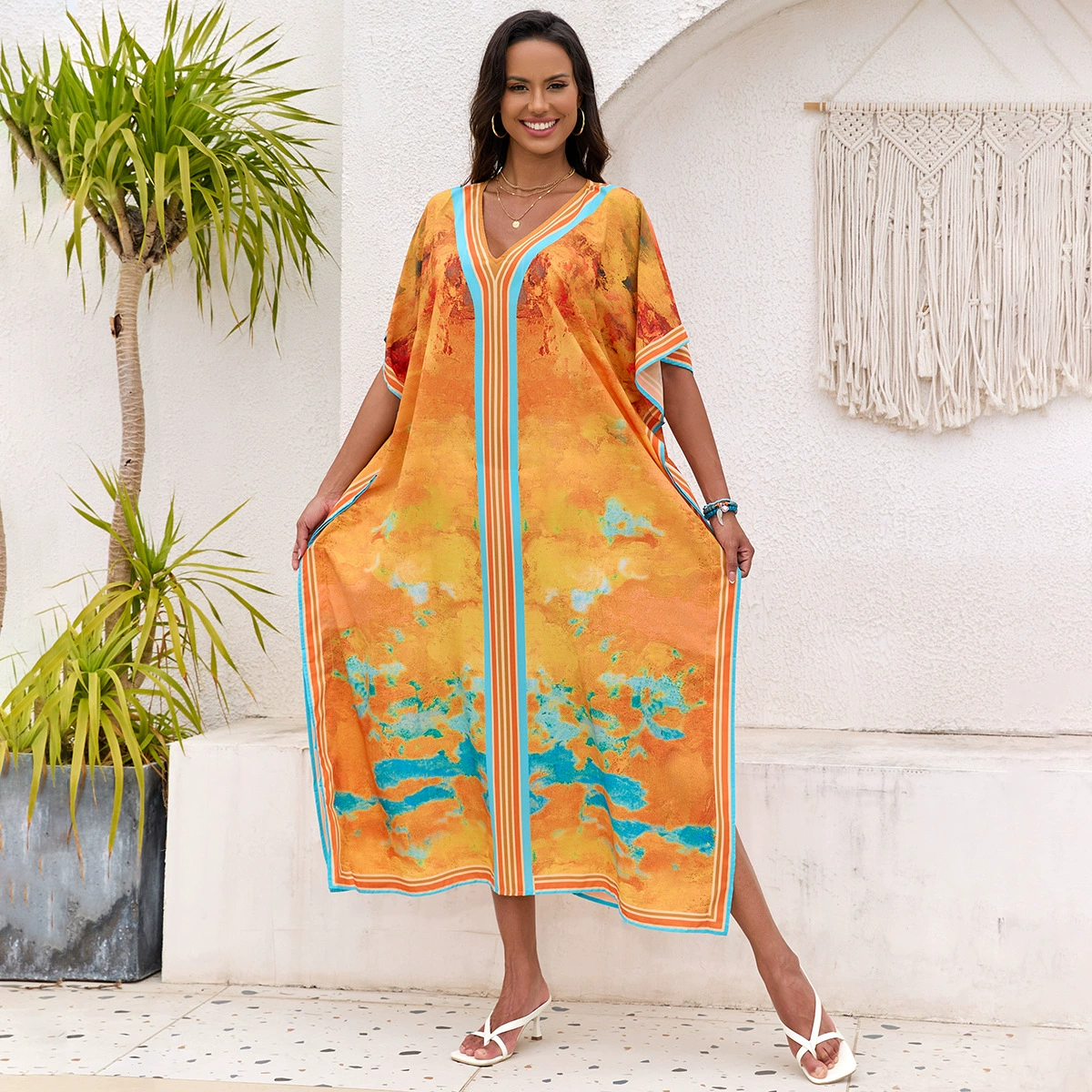 (Cross-border trading), beach dress, swimwear, European style, plus size, sun protection