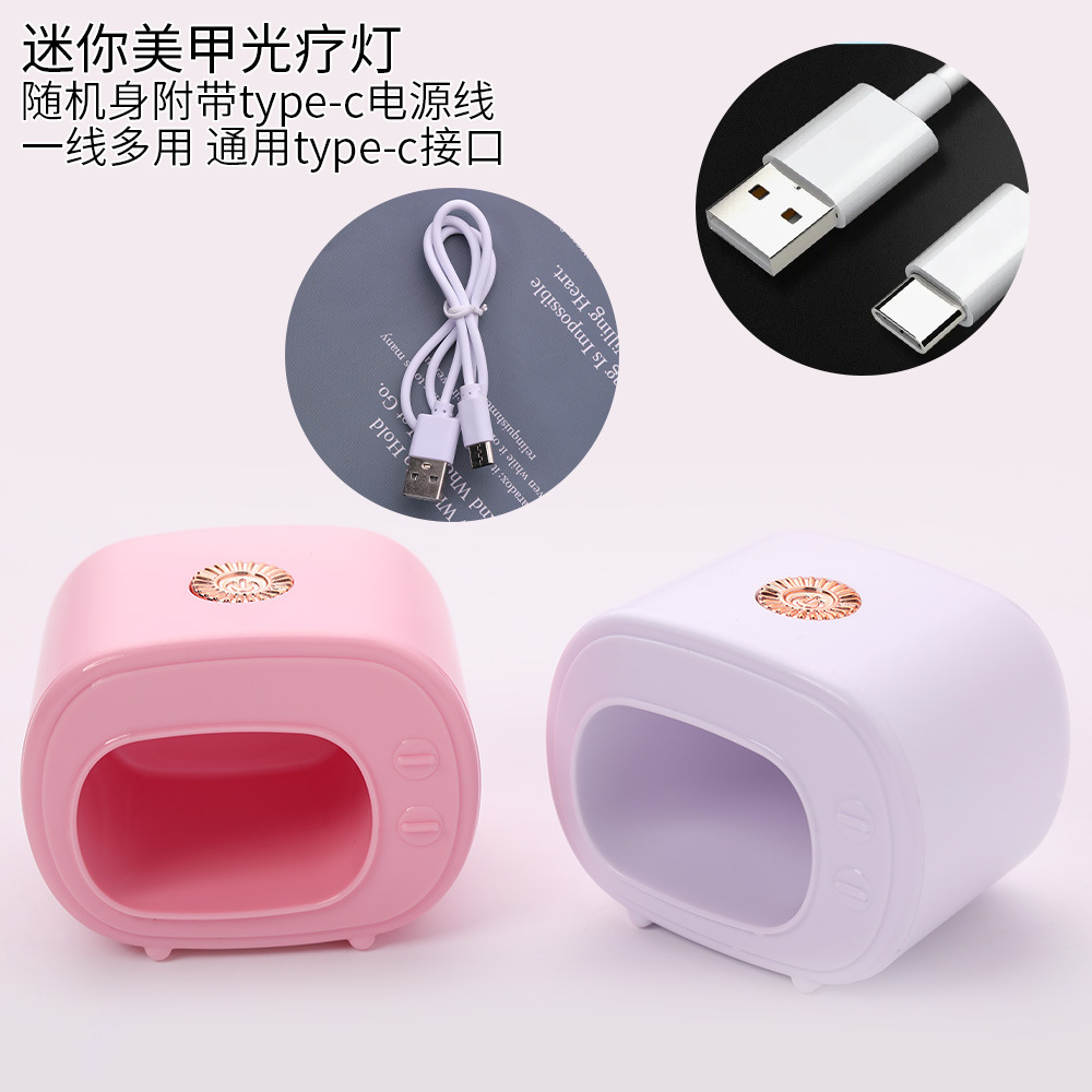 Lámpara de uñas mini tipo TV con secado rápido UV LED
