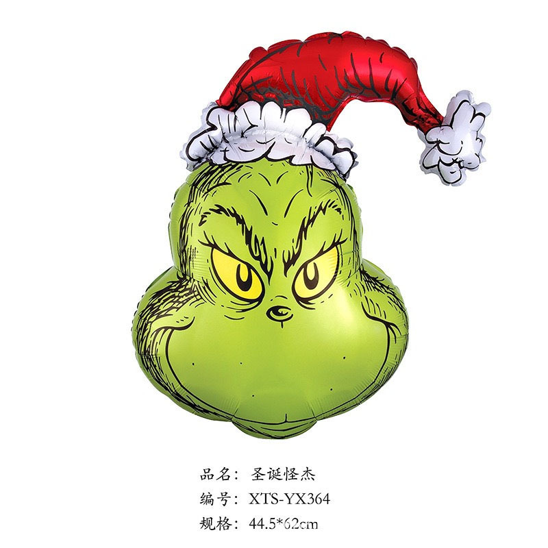 クロスボーダークリスマスサンタクロース杖ヘラジカスノーフレーク雪だるま漫画アルミフィルムバルーンクリスマスパーティー装飾ボール|undefined