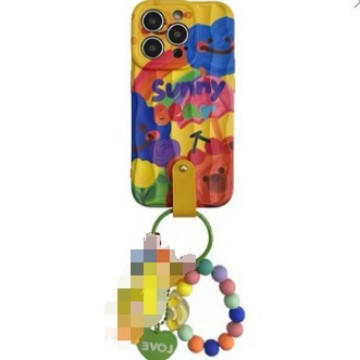 Graffiti Rainbow Flower Adecuado para iPhone 16PROMAX Funda para teléfono móvil 14 Apple 15 Colgante de pato amarillo 13 Mujer 16