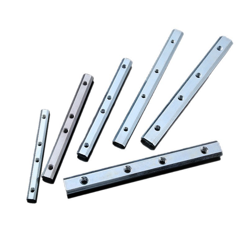 Conector de perfil de aluminio con acoplamiento de riel de ranura incorporado, estándar europeo de guía de riel de guía, hardware al por mayor