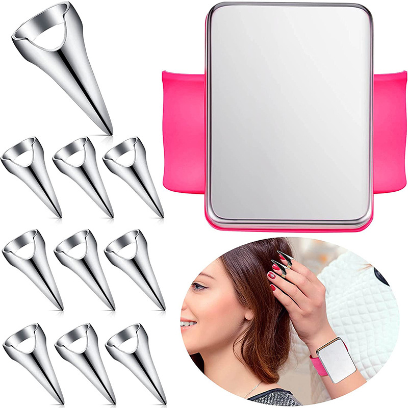 Barber herramienta pelo trenzado updo pelo capas anillo de uñas Plus belleza pelo pulsera raqueta aguja de horquilla magnética dispositivo de succión