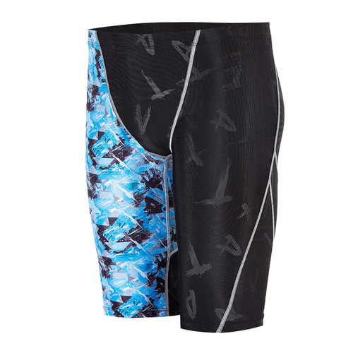  new hot-selling men's swimming trunks five-quarter length comfortable high-elastic hot spring vacation adult swimming trunks