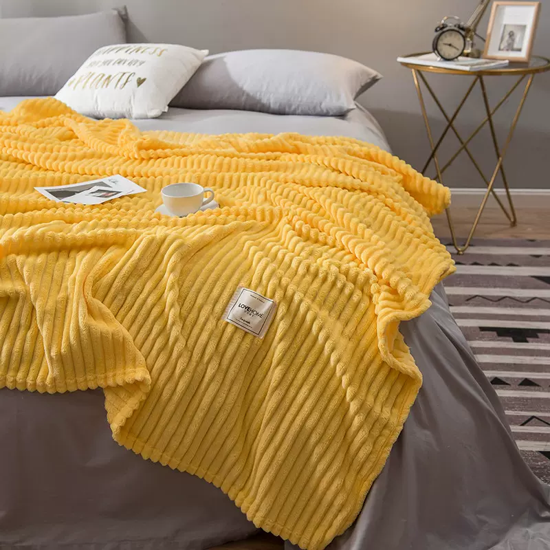 无印风魔法绒毛毯 纯色牛奶绒盖毯法莱绒空调毯保暖毯子工厂批发