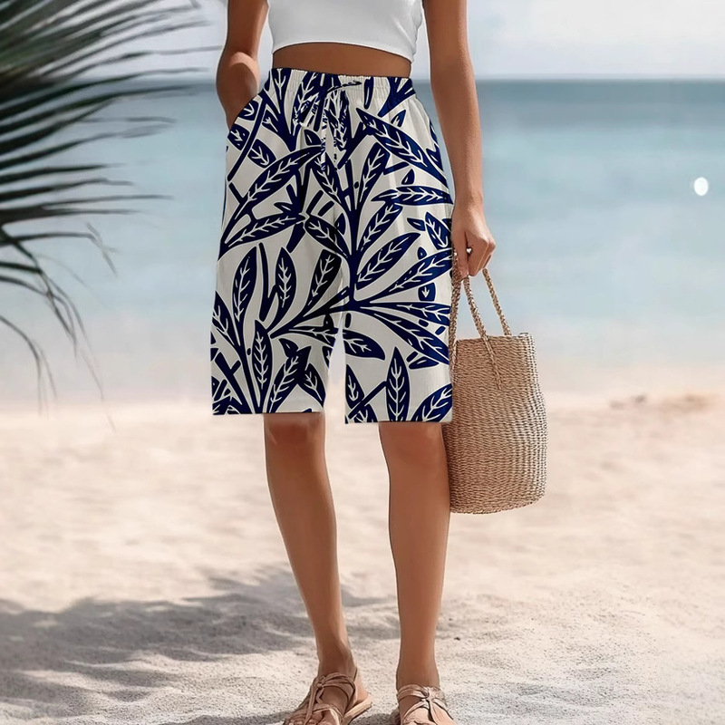 Temu Summer Outing 3D Printed Women's Shorts Sun Protection Beach Hiking Hot Pants Casual Breathable Comfortable Ethnic Style