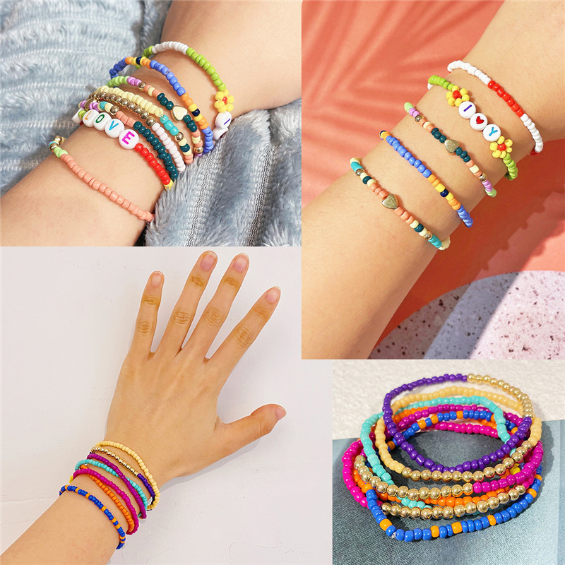 Amazon Explosive 48 Color Perforated Glass Small Rice Bead Set DIY Necklace Bracelet Jewelry Beaded Bead Accessories