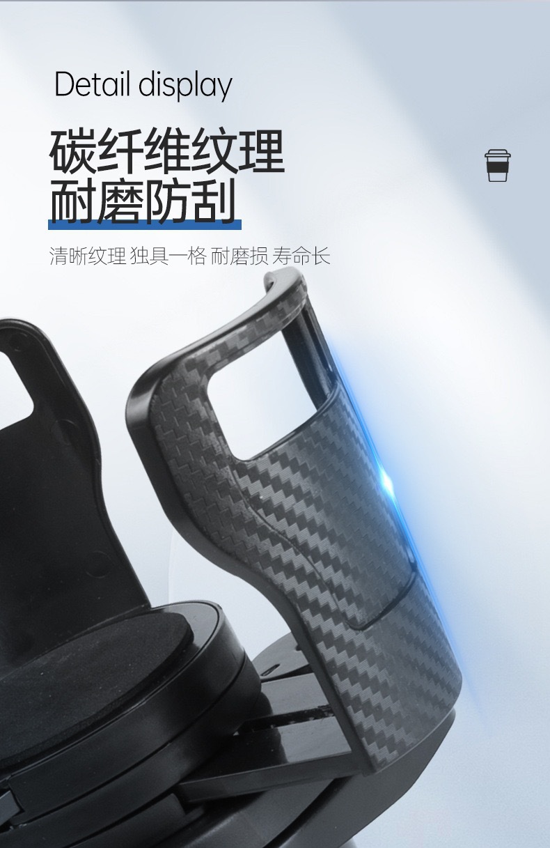 Car Water Cup Holder, Multi-Functional Rotating Car Center Console Drink Holder, Cross-Border Two-In-One Double-Layer Storage Rack Cup Holder