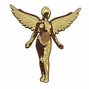 Nirvana Band Pin Uterus Music Badge Angel Art Brooch
