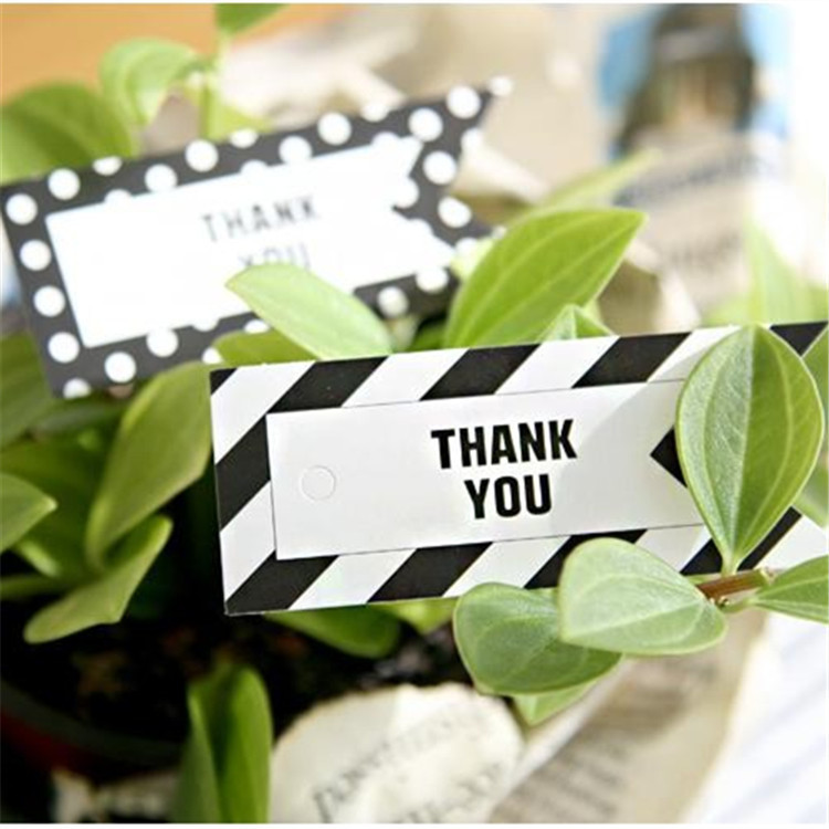 100片感恩节感谢thank you礼物包装吊牌标签DIY装饰卡片