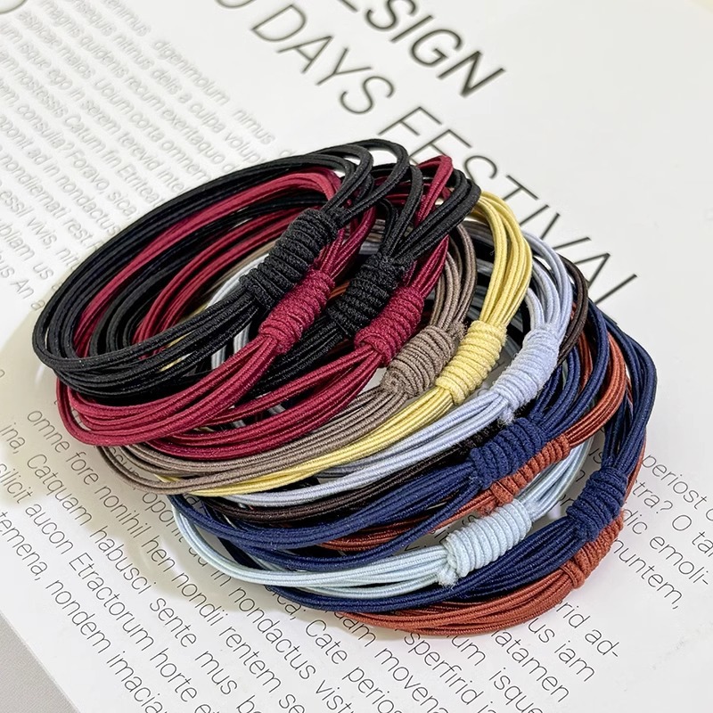 Tintas de goma de dopamina para mujeres de alta altura elásticas duraderas cuerdas de cabello simple cuerdas de cabello de cola de caballo alta no dañan anillo de cabello