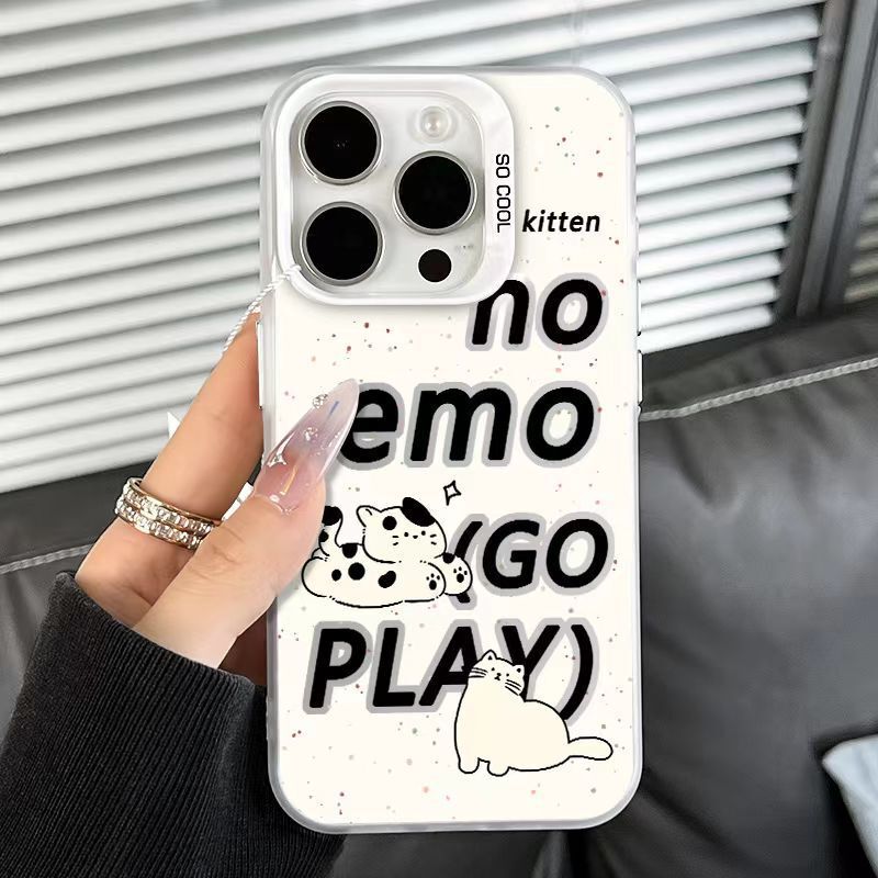 Spotted Kitten 15Pro Max European and American 16Pro Apple Phone Case 14Plus Trend 13Pro Cute 12