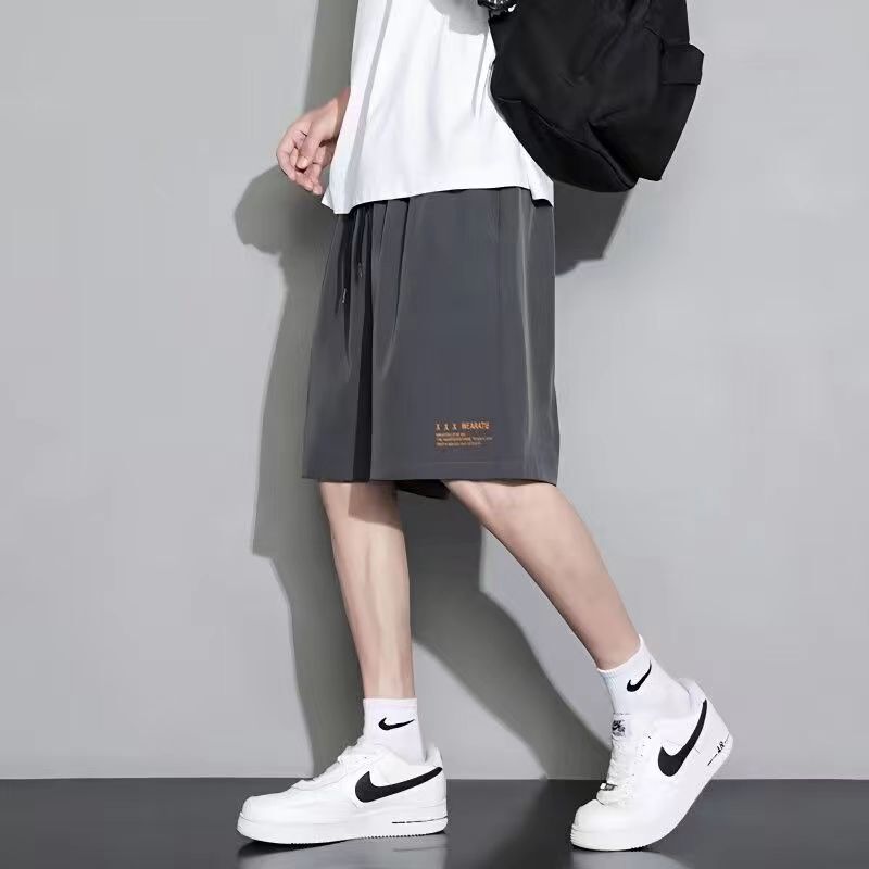 Summer ice silk shorts men's outer wear thin fashionable loose casual straight pants plus size wide leg sports shorts men Summer ice silk shorts men's outer wear thin fashionable loose casual straight pants plus size wide leg sports shorts men