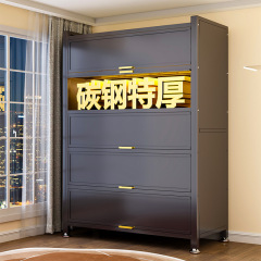 钢制鞋柜家用客厅阳台靠墙收纳柜多层防尘鞋架大容量玄关储物柜
