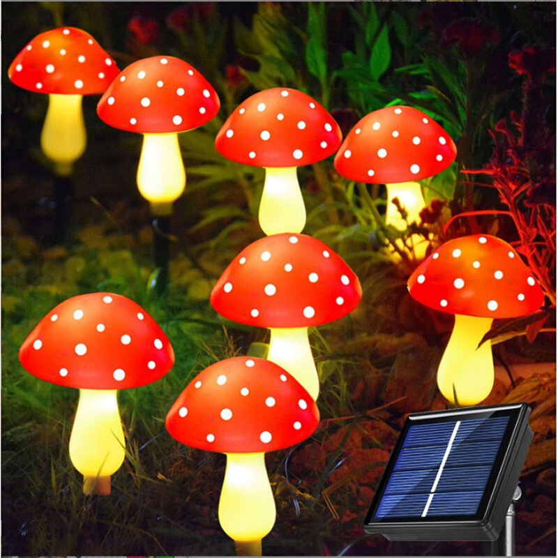 Outdoor Solar Mushroom String Lights Waterproof Landscape Garden Courtyard Lights Led Lights Christmas Holiday Lights Ground Plug Lights Outdoor Solar Mushroom String Lights Waterproof Landscape Garden Courtyard Lights Led Lights Christmas Holiday Lights Ground Plug Lights