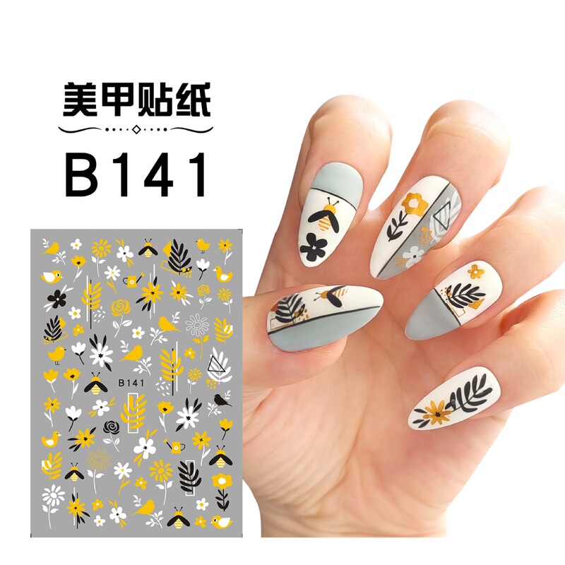 NAIL 2022 new B141-152 cross-border spring and summer color matching maple leaf beach style manicure adhesive sticker NAIL 2022 new B141-152 cross-border spring and summer color matching maple leaf beach style manicure adhesive sticker