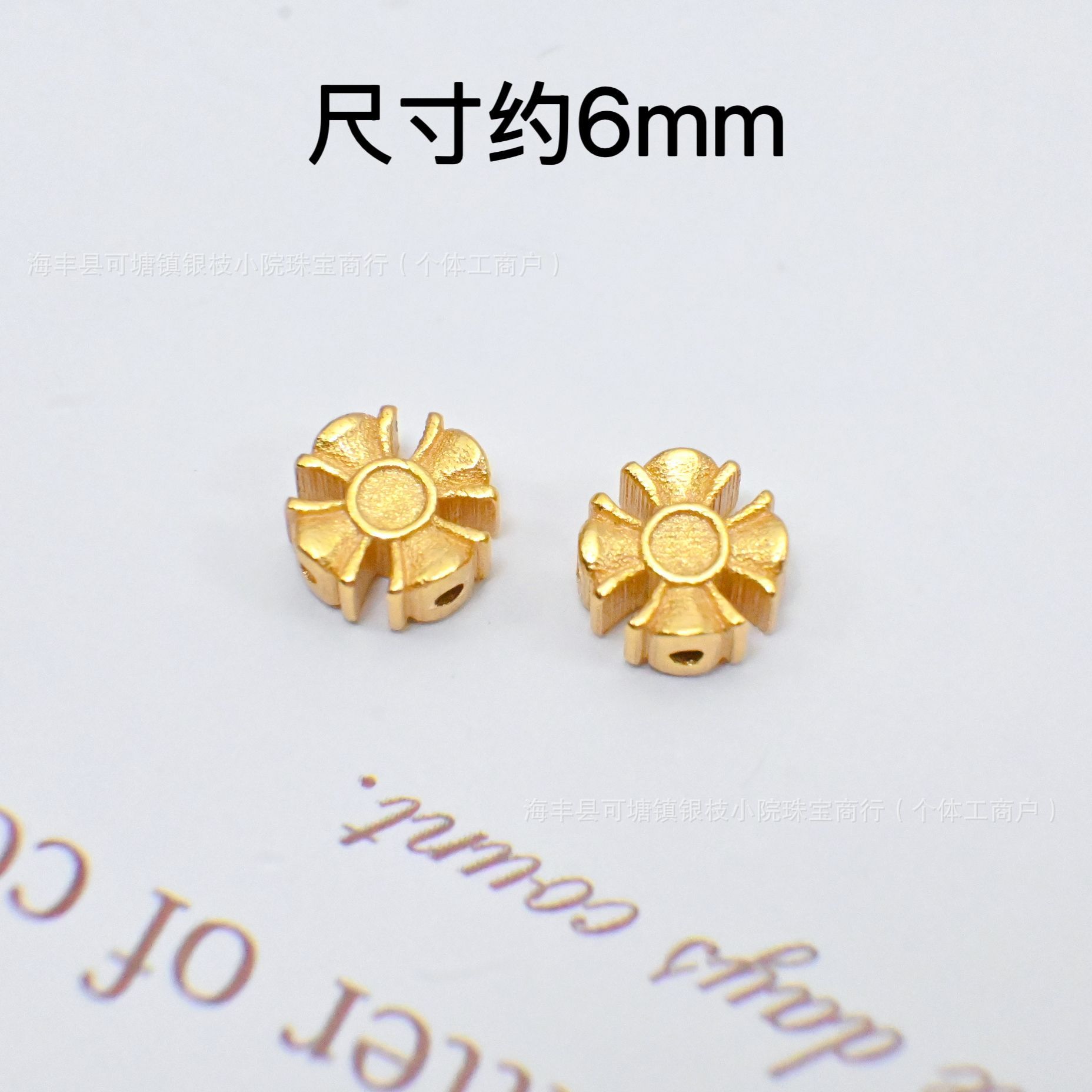 S925 Silver Ancient Gold DIY Through-Hole Accessories Cut Out Gourd Spacer Bead Pendant Lifting Braided Bracelet Necklace Accessories