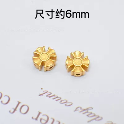 S925 Silver Ancient Gold DIY — Zərgərlik ara hissələri - cross-flower-spacer-beads