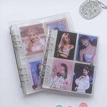 包邮透明闪闪拍立得3寸四格相册大容量小卡收纳册4寸A5A6追星卡册