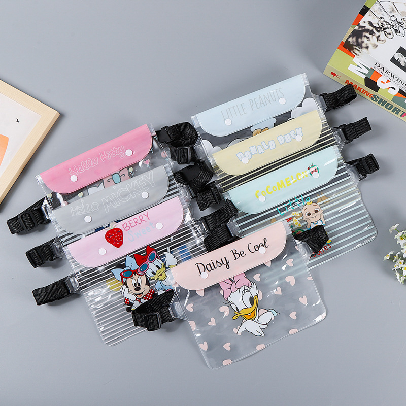 跨境现货手机防水袋卡通腰包斜跨户外游泳漂流收纳包潜水防水包