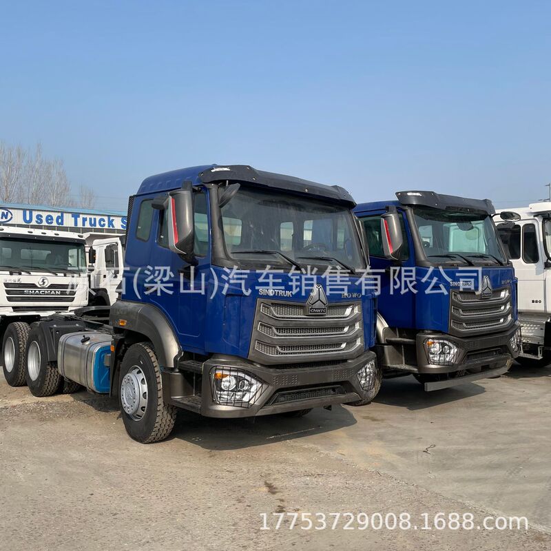 Cross-Border Refurbished Howo 6X4 Tractor Truck 375 Horsepower 371 Semi-Trailer Transport Tractor Truck Port Towing Trailer
