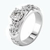 Platinum jewelry, zirconium, ring with stone, wish, European style