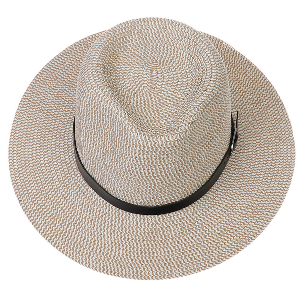 Unisex Elegant Einfarbig Satin-datei Große Traufen Fedora-hut display picture 5