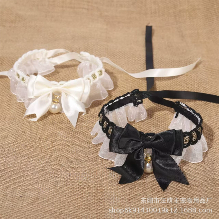 Шарф с кошачьей слюной, шарф для домашних животных с небольшим ароматом, милый кружевной воротник с бантом, воротник для куклы сказочного кота и собаки