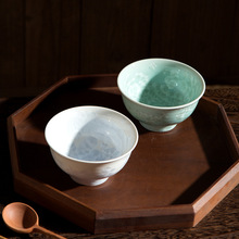 冰花瓷饭碗陶瓷碗家用创意日韩式碗单个中式餐具可爱吃饭碗米饭碗