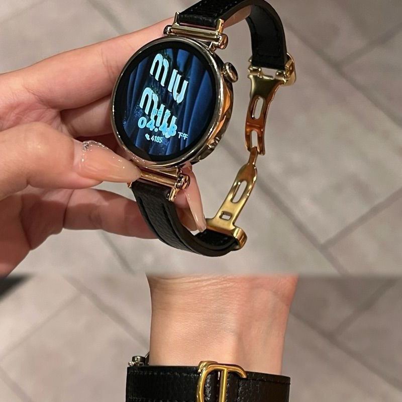 For Huawei GT5 Watch Band GT4Pro Premium Watch 4 Autumn and Winter GT32pro Women Butterfly Buckle Litchi Pattern