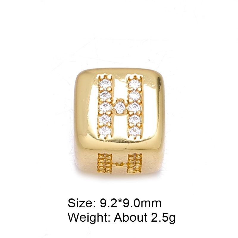 3g Weight Beads Jewelry Making Type DIY Ornament Accessories Classification 1 Piece Quantity Copper Material Letter Pattern All Seasons Season Polished Finish Plating Design Simple Style Style 1 Piece Copper Letter Polished DIY Ornament Accessories Beads 2