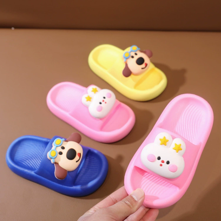2025 новый сетевой красный корейский детский холодный тапочки милый трехмерный комфорт мягкий милый мультяшный тапочки для девочек