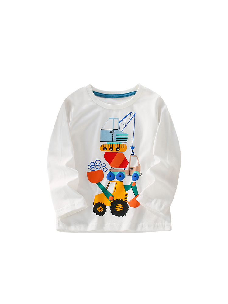 Malwee camiseta de niño otoño nuevo estilo europeo y americano impresión casual niño guapo chaqueta de niño
