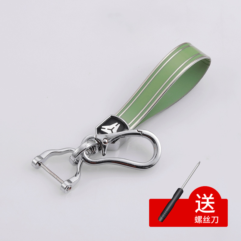 新しいtpuメッキの金の縁のキーホルダーの自動車のキーホルダーのペンダントの高品質の金属の馬蹄の掛け縄の卸売り