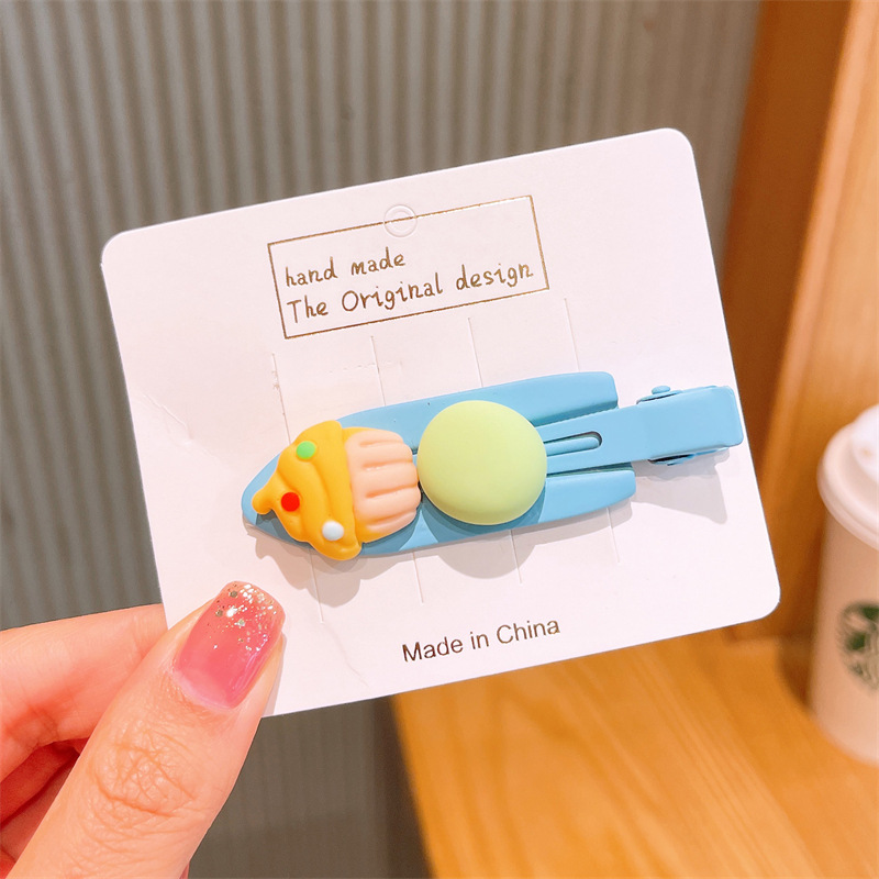 Pastel de helado maquillaje clip chica dulce lindo sin costuras horquilla flequillo clip de color caramelo clip lateral accesorios para el cabello