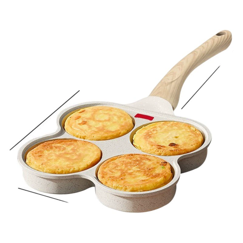 Четырехсекционная умная сковорода с контролем температуры для домашнего использования, аппарат для жарки яиц на завтрак, антипригарная сковорода с четырьмя секциями, оптовая продажа для трансграничной торговли