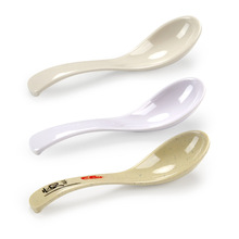 25支装防摔密胺勺子商用餐具小汤匙塑料防烫仿瓷纯白勺快餐功夫勺