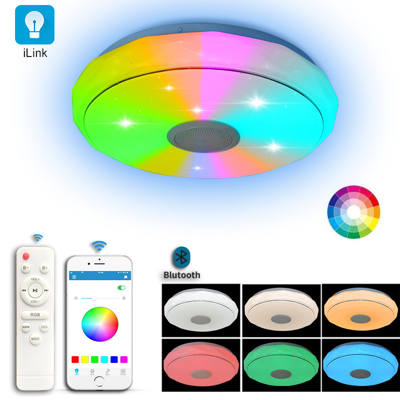 Remote control smart phone magic color Bluetooth music ceiling lamp children's room bedroom study decoration smart lamp manufacturers Remote control smart phone magic color Bluetooth music ceiling lamp children's room bedroom study decoration smart lamp manufacturers