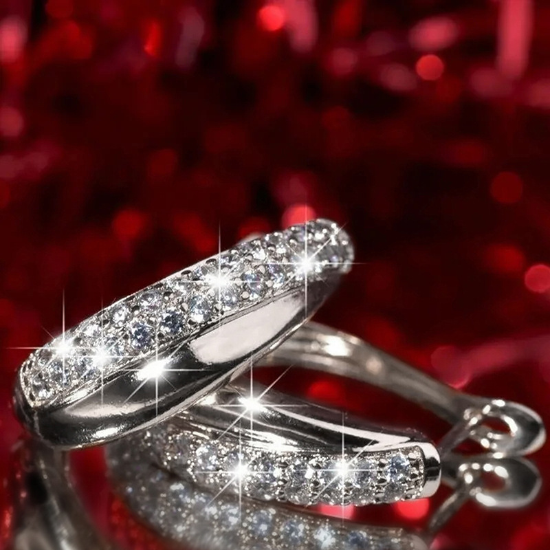 Orecchini a cerchio in zircone per donna e uomo con cristalli_voghion.com