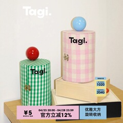Tagi.机灵信号旋转桌面收纳复古大容量小众首饰盒化妆包