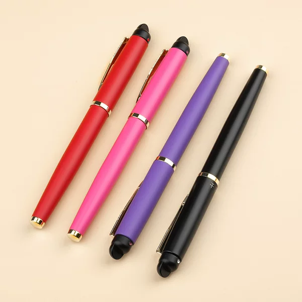 Souvenir Novel Champion Hat Official Hat Lettering Metal Signature Pen Calligraphy Pen Multi-Color Student Gift Pen