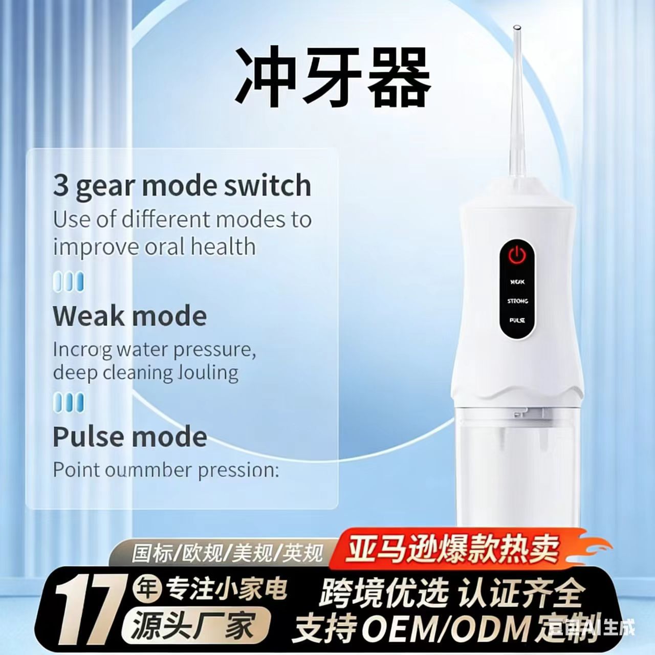 Cross-Border Portable Dental Flosser for Home Use, New Pulse Water Flosser, Oral Care USB Electric Tooth Cleaner