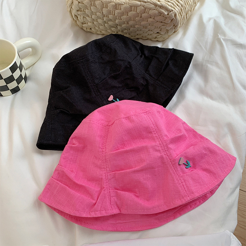 Sombrero de pescador plisado de flores para mujeres primavera y verano estilo japonés circunferencia de la cabeza grande sombrero de cubo a prueba de sol sombrero pequeño de aspecto facial