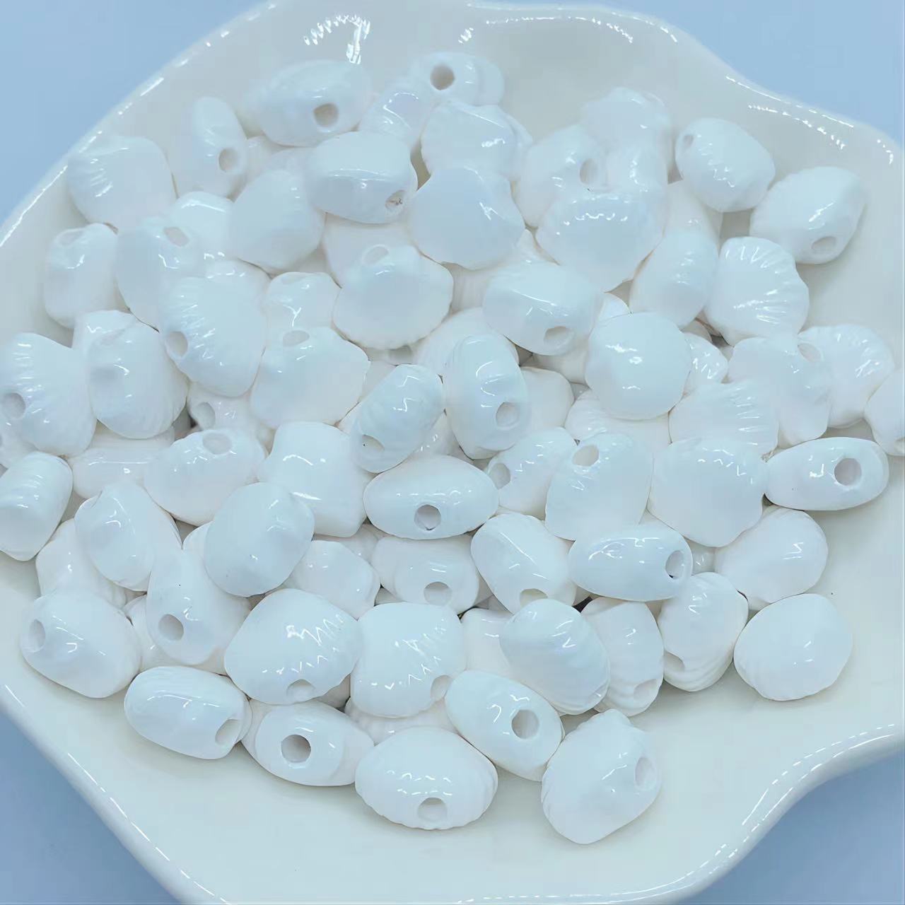 10 PCS/Package Ceramics Shell DIY Jewelry Accessories Beads display picture 3